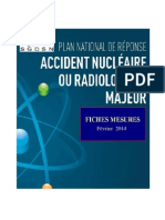 Plan national de réponse - Fiches mesures - Accident nucléaire ou radiologique majeur - fév 2014