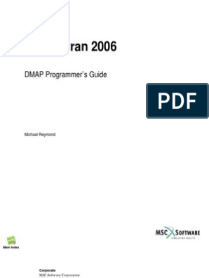 MD Nastran 2006 DMAP Programmer's Guide | PDF | Parameter 
