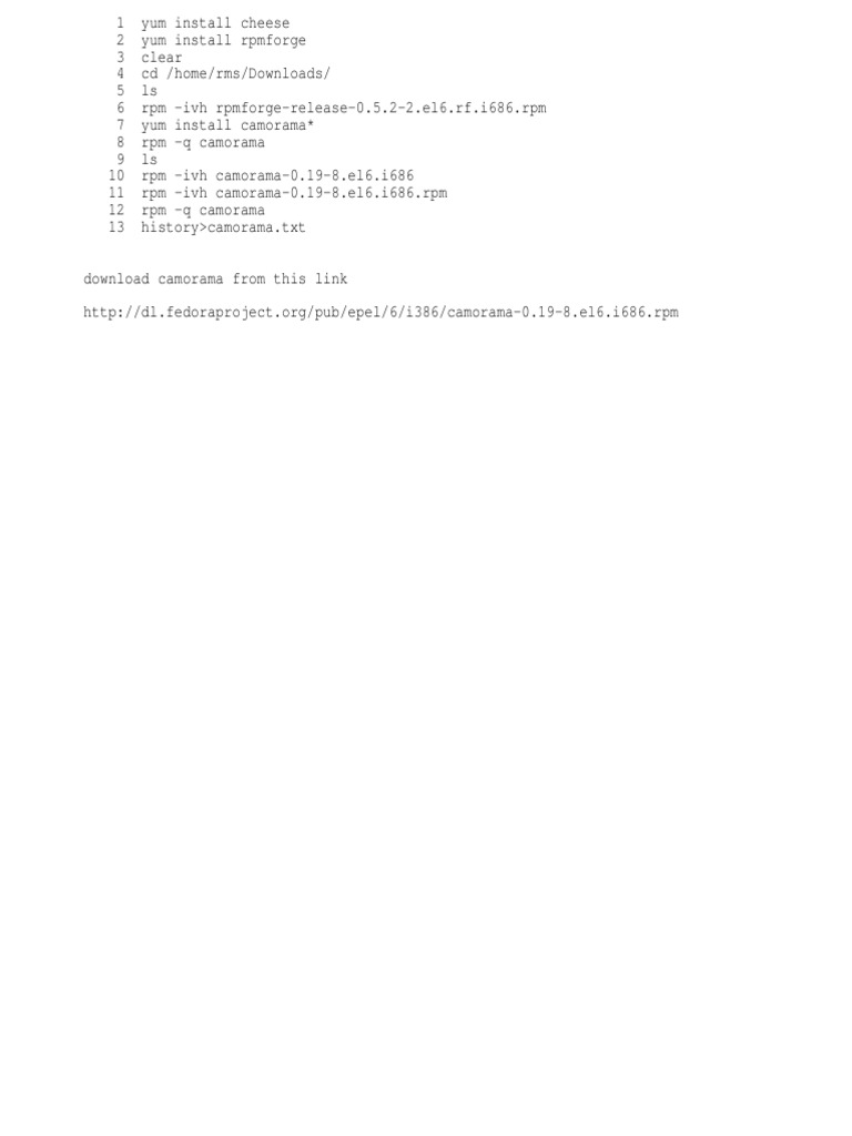 Install Camorama on CentOS 6 Guide | PDF | Technology & Engineering