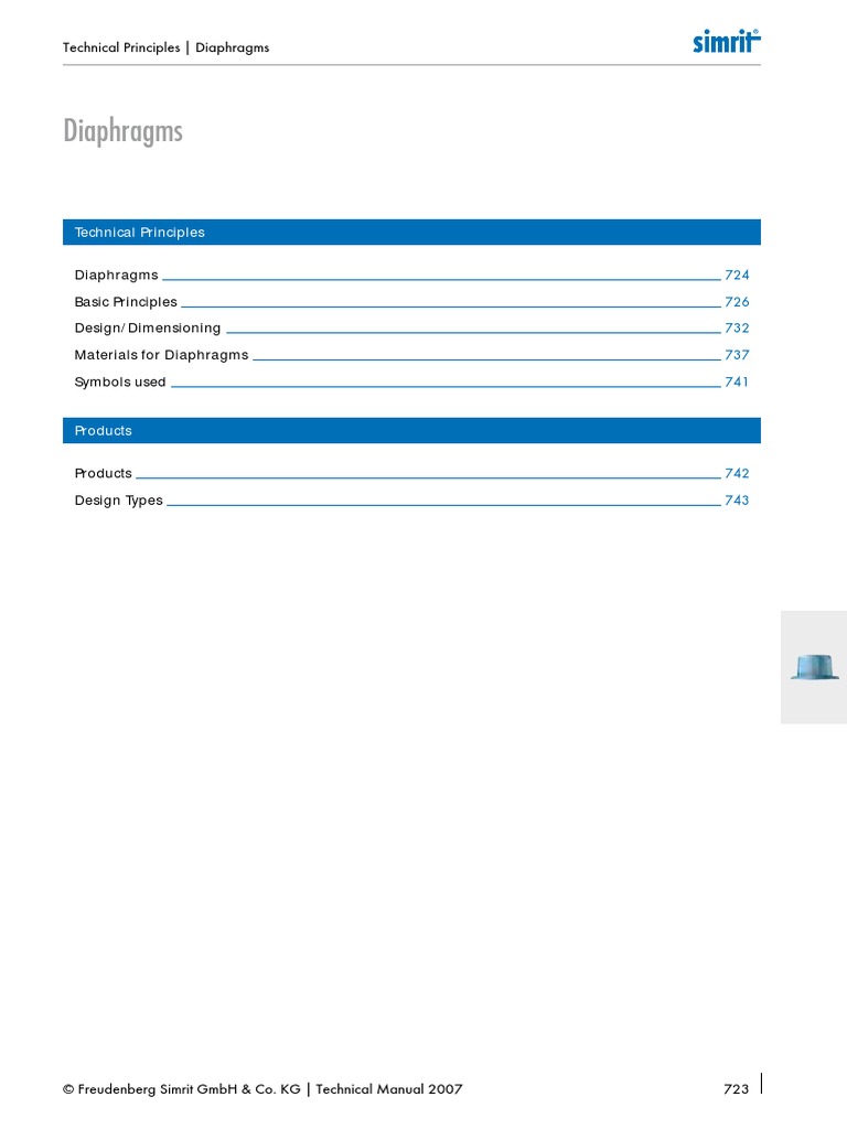 Simrit 08 - Diaphragms (Technical Manual 2007) | PDF | Stress ...