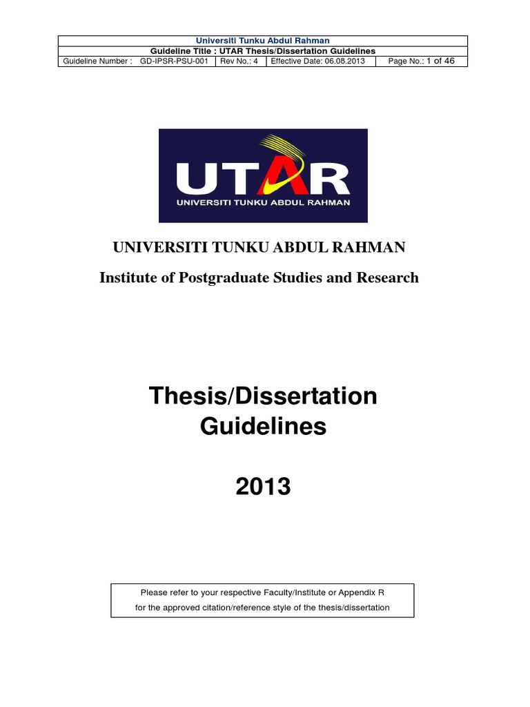 Utar final year project guideline image