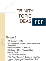 9 - TRINITY Topic Ideas ISE 1