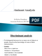 Discriminant Analysis