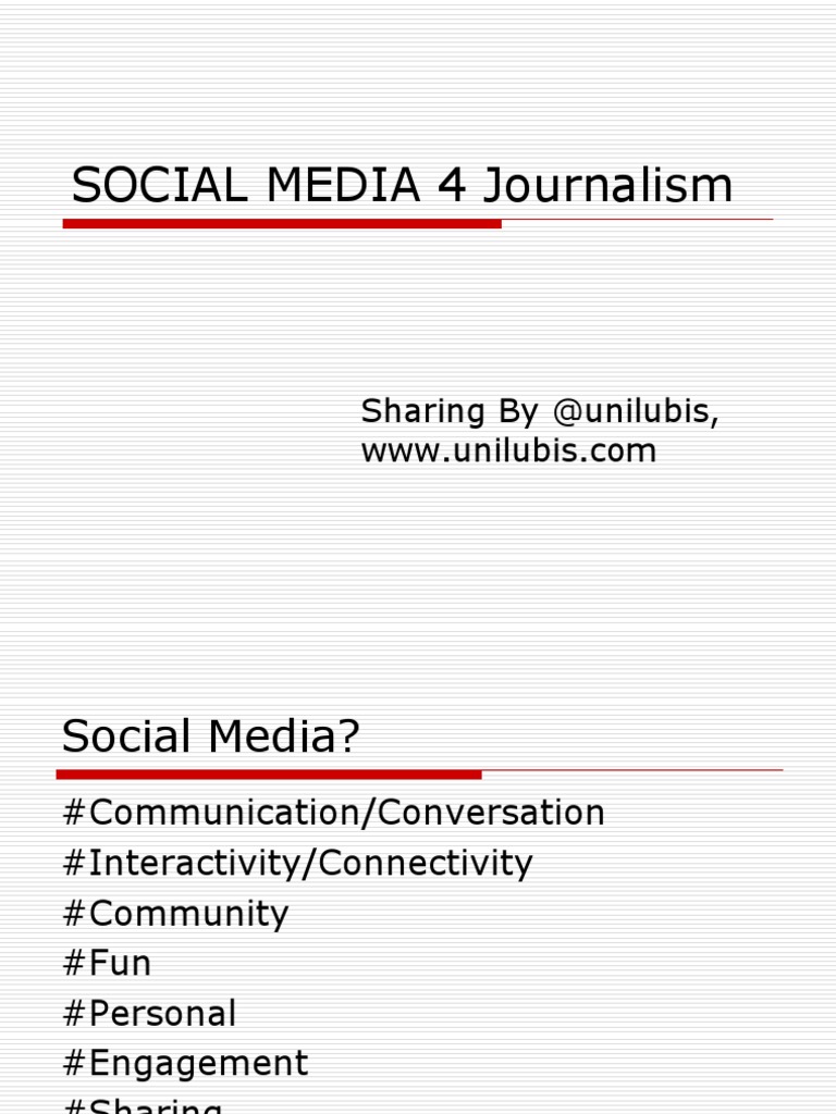 Social Media's Role in Journalism | PDF | Social Media | Popular ...