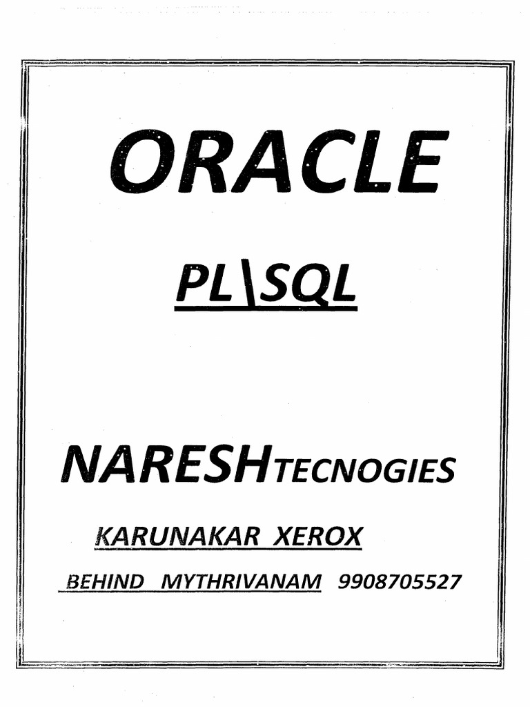 Naresh technologies oracle material pdf free download
