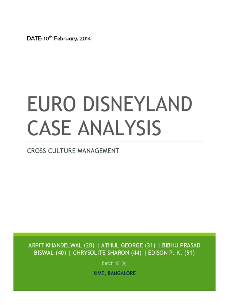 euro disneyland case study analysis