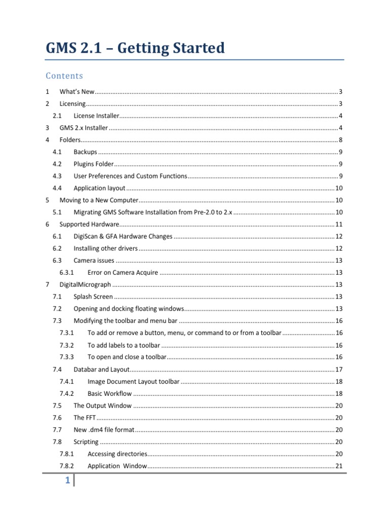 Getting Started with GMS 2.x An Overview of the New Software