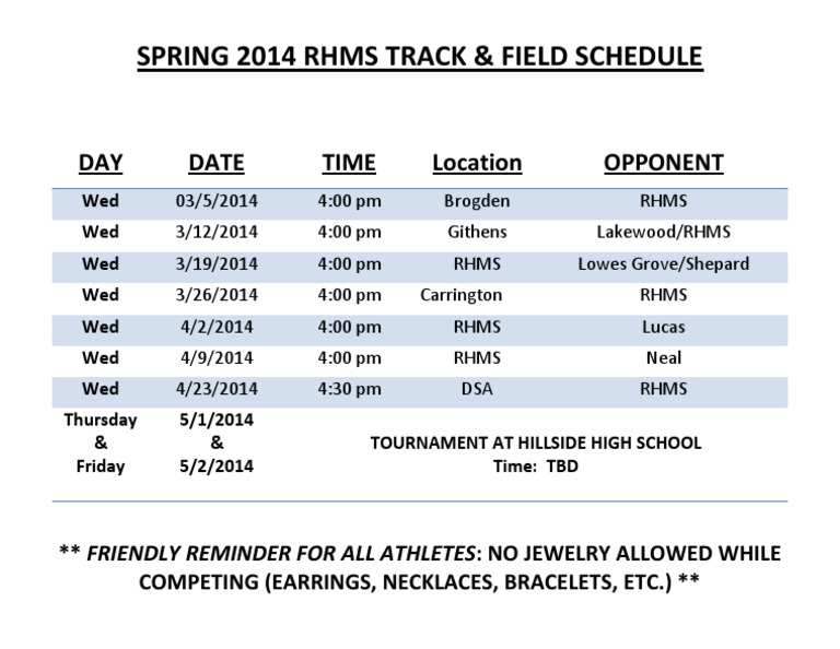 Rhms Schedule | PDF | Foreign Language Studies | Art
