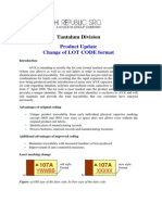 Product Update Change of LOT CODE Format: Tantalum Division