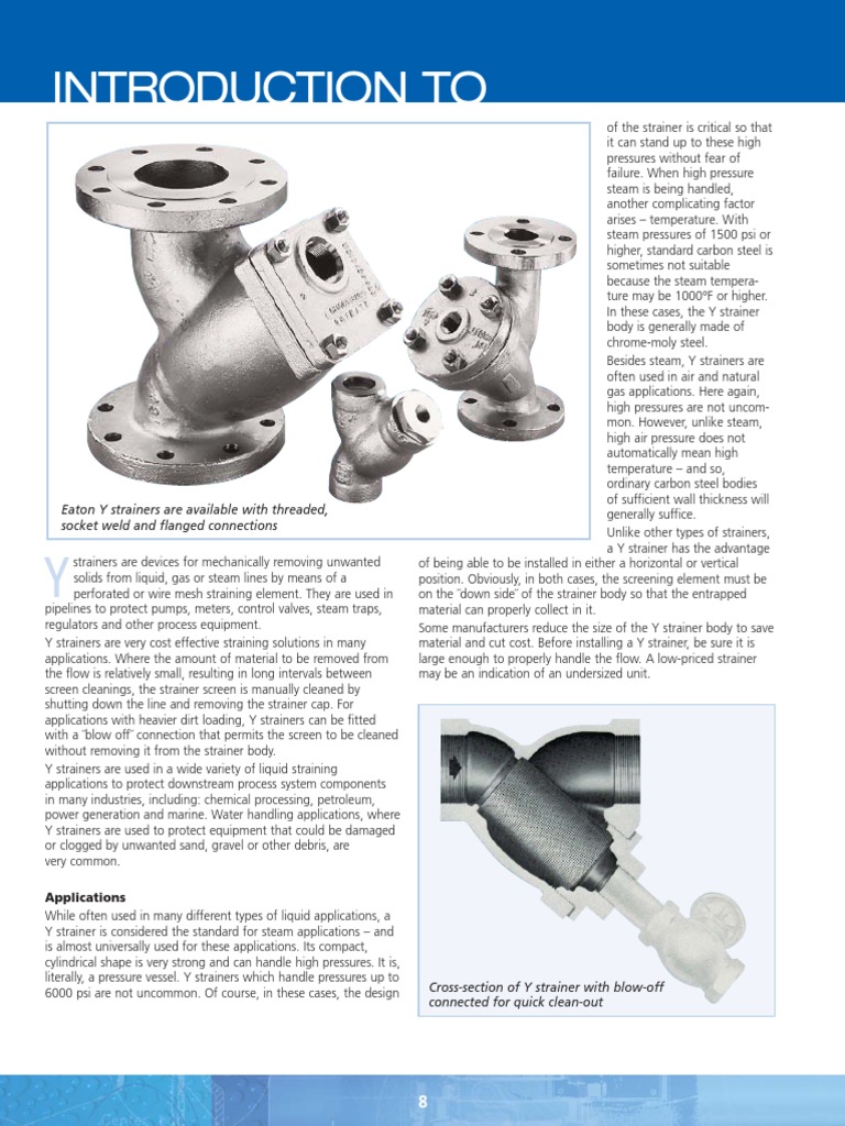 Y Strainer Catalog PDF Valve Steam