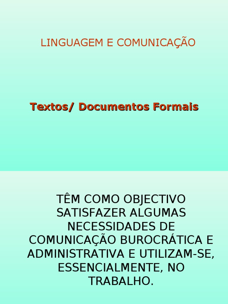 Textos formais