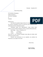 Surat Peminjaman Ruang Sidang Kasubbag Perlengkapan Tanpa Kop