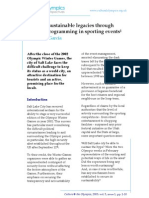 5.1  	Securing Sustainable Legacies through Cultural Programming in Sporting Event, pp.1-10