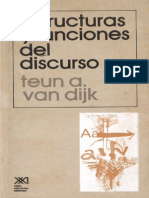 Van Dijk, T. a. Estructura y Funciones Del Discurso