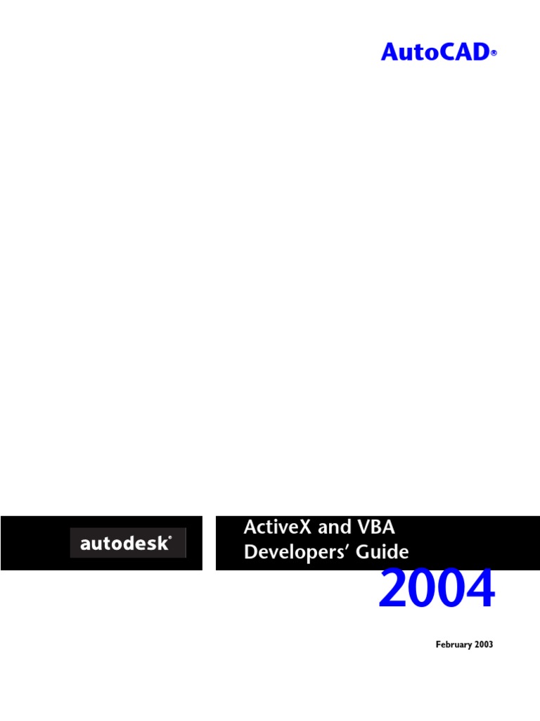 VBAcad Visual Basic For Applications Auto Cad