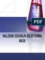 Malzeme Guvenlik Bilgi Formu (MSDS) PDF