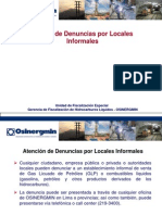 Atencion de Denuncias Por Locales Informales