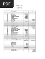 KBC Trial Balance