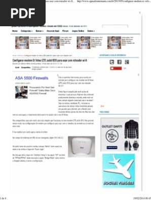 Configurar Modem Oi Velox (ZTE ZXDSL 831) para Usar Com Roteador