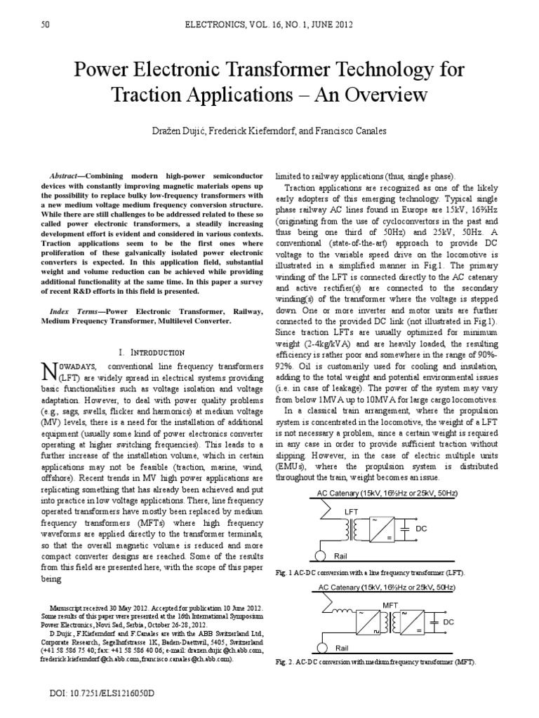 Power Electronic Transformers in Traction | PDF | Power Electronics ...