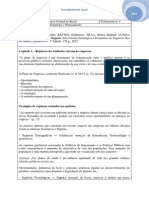 Fichamento 01 - Estratégia e Planejamento - Livro Plano de Negócios - 2012