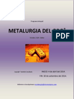 Programa Integral Metalurgia Del Oro - Virtual 2014