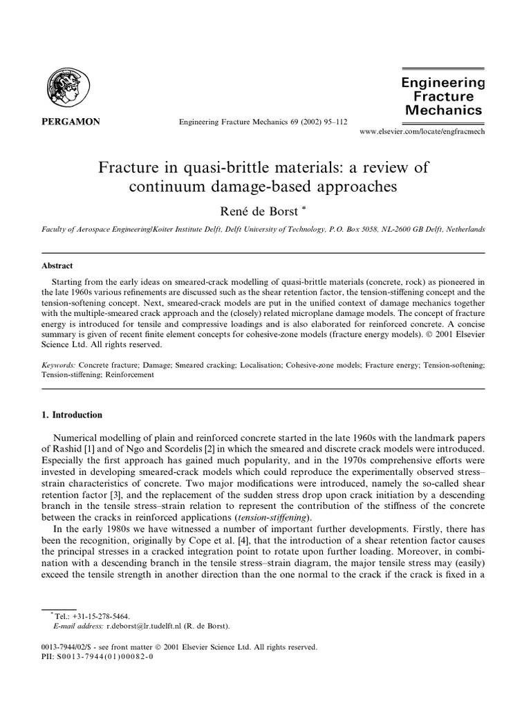 Fracture in QuasiBrittle Materials, A Review of Continum Damag PDF