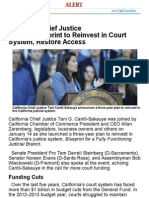 California Chief Justice Unveils Blueprint to Reinvest in Court System, Restore Access