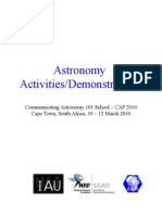 Astronomy Activities/Demonstrations