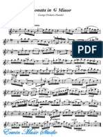 3873violin George Frideric Handel Sonata in G Minor