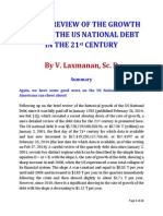A BRIEF REVIEW OF THE GROWTH RATE OF THE US NATIONAL DEBT IN THE 21st CENTURY
