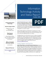 October 2009 IT Status Report
