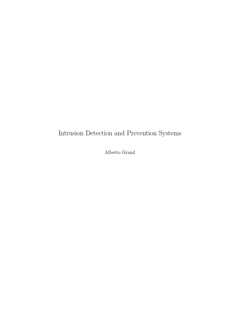 Intrusion Detection and Prevention Systems | PDF | Computer Network ...