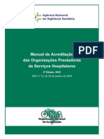 Manual de Acreditação das Organizações Prestadoras de Serviços Hospitalares