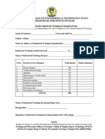 Tpo 2014 Fcet Btech Training Performa