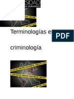 Terminologías en criminologia