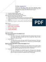 Intrapersonal &Briggs Pesonality Type Test