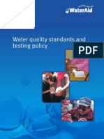 Water Quality Standards Testing Policy