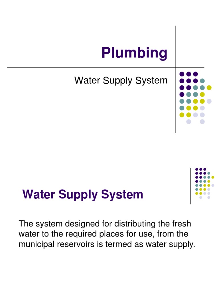 Types of Water Supply Systems | PDF | Home & Garden | Technology ...