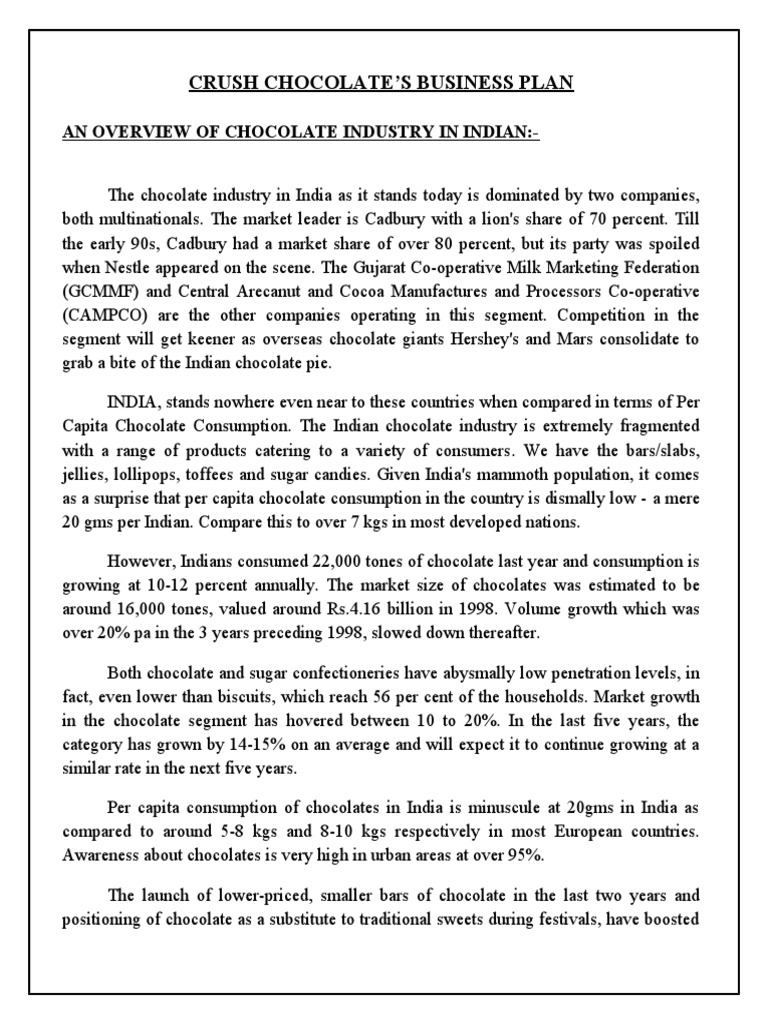 Confectionery business plan pdf image