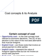 Cost Concepts & Its Analysis