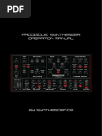 Prodigious Synthesizer Operation Manual