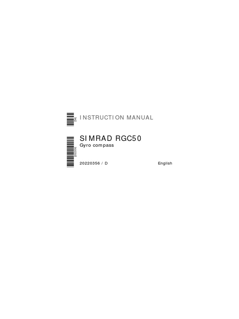 RGC-50 Instruction Manual | PDF | Gyroscope | Compass