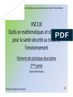 HSE118 Eléments de statistique descriptive 2ième partie