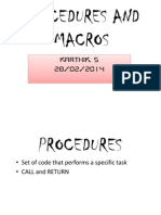 Procedures and Macros