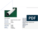 Filter Details Depth Elements, Liquid Peco FG336 Measurements 4.500 3.000 36.000 1 Micron