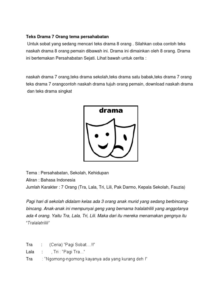 Cara Membuat Naskah Drama Yang Baik Dan Benar
