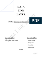 Data Link Layer: TOPIC: Error Control & Flow Control