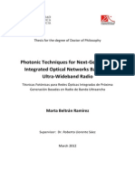 Photonic Techniques for Next Generation Integrated Optical Networks Based on Ultrawideband Radio