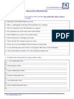 Relative Pronouns and Clauses. Practice